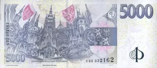 Czech Republic 5.000 Korun, 2009-2023 reverse